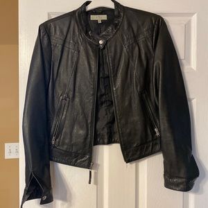 Black leather jacket